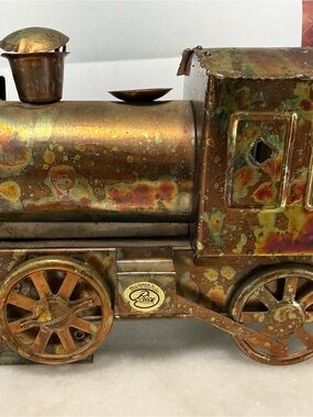 Vintage Copper Train Music Box WORKS